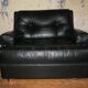 Black leather lounge chair from Dux International, Sweden 1960s