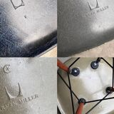 Set of 10 fibreglass & walnut DSW chairs, Charles & Ray Eames, Herman Miller, 60s-70s