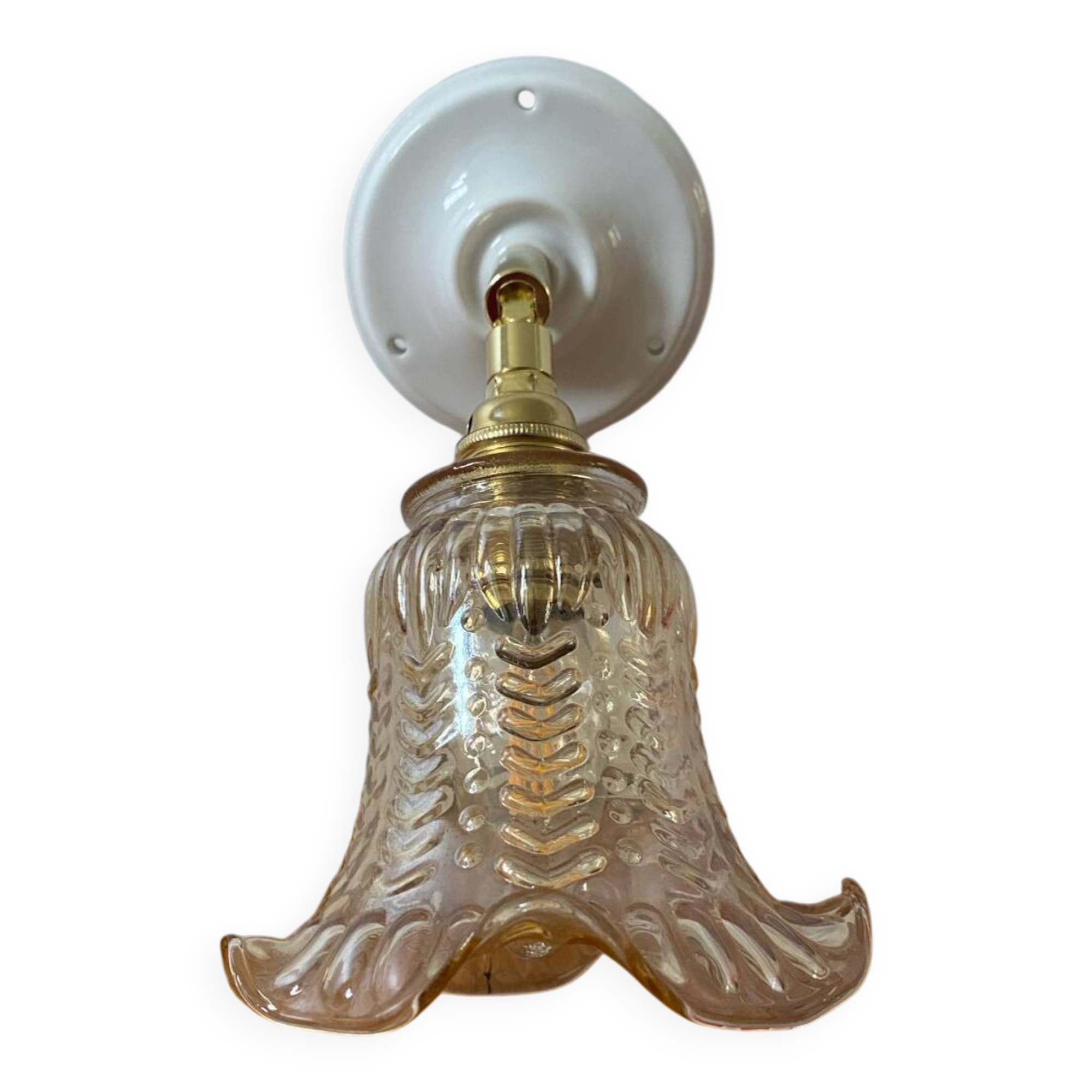 Wall light with vintage tulip