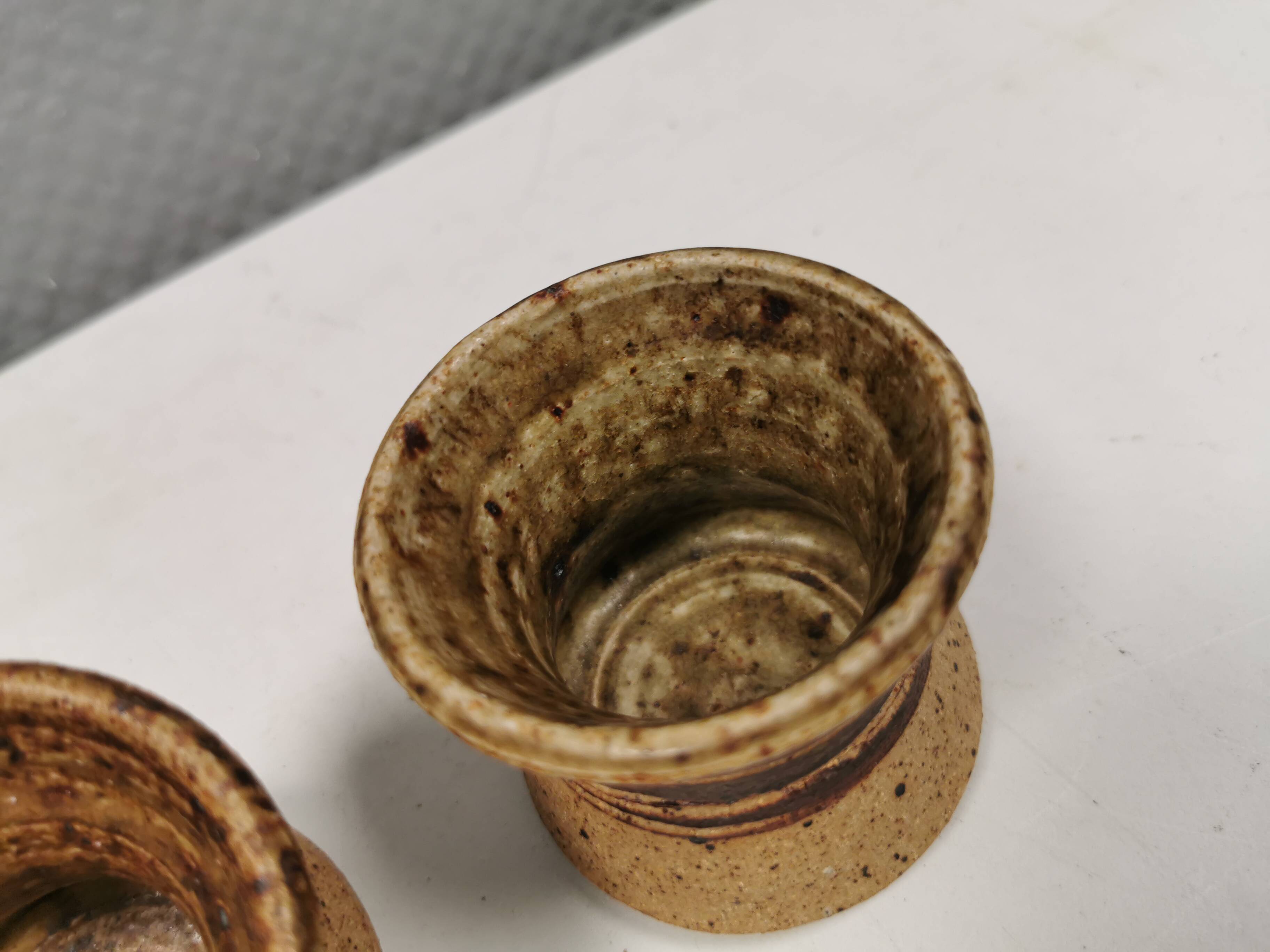 Two small vases/candlesticks/pots by the famous Tue Poulsen Denmark 1970s