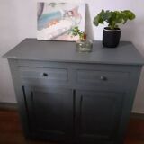 Vintage gray Parisian sideboard