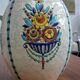 Boch La Louvière vase with a floral decoration in cracked faience