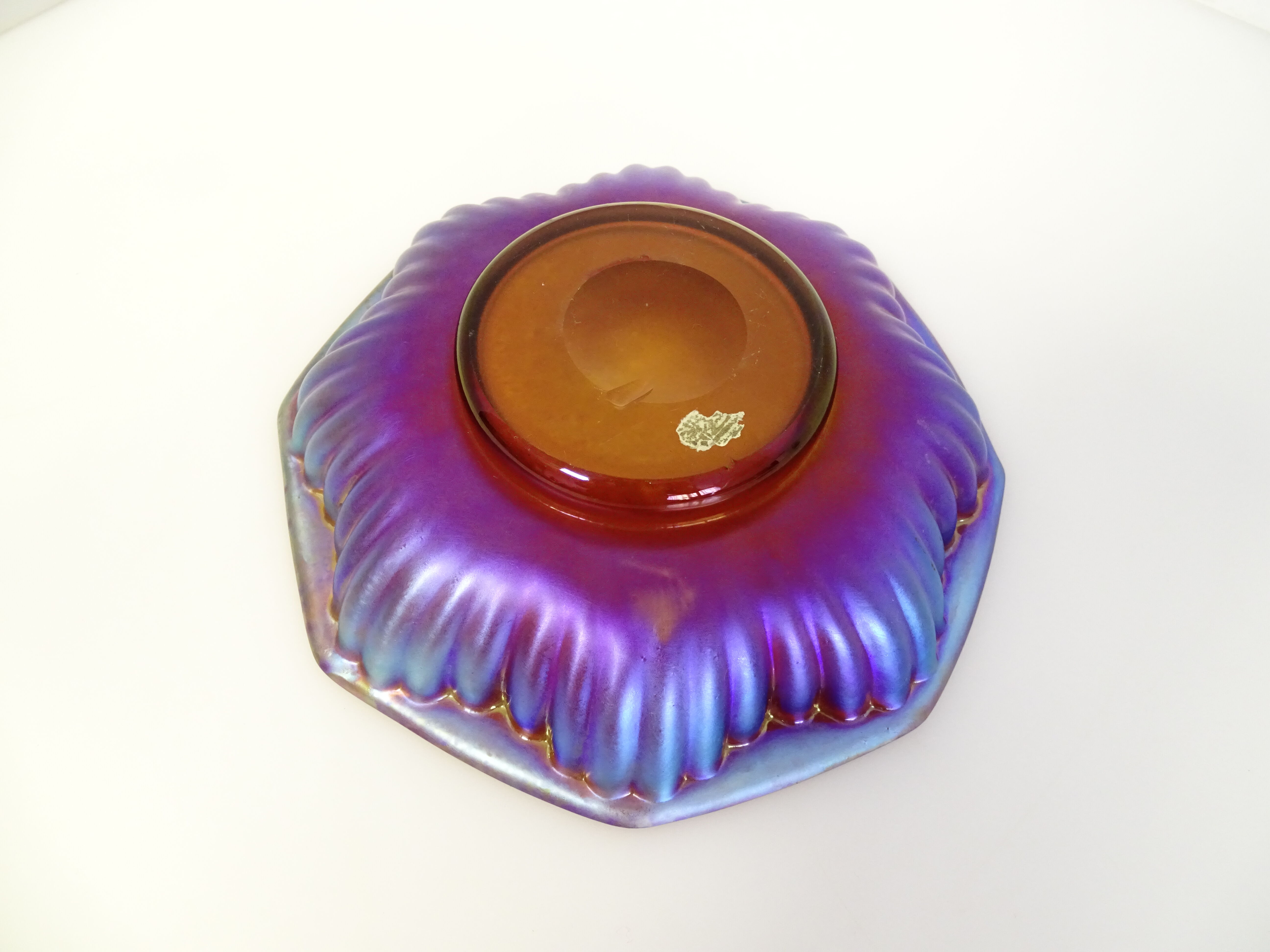 Austrian iridescent glass cup 1900 Loetz Kralik