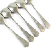 Set of 5 ice cream spoons, silver-plated white metal, Germany, 1930s