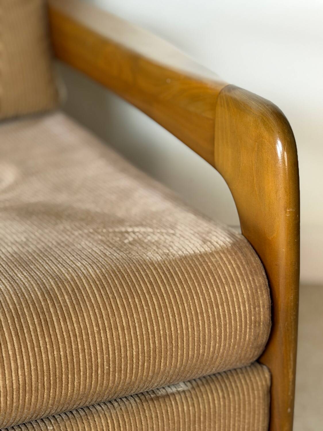 Vintage D-Bed sofa – 1980s – Beige corduroy