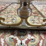 Gold metal and glass coffee table attributed to the BAGUÈS house.