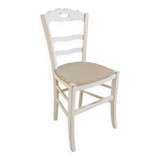 White patinated bistro chair