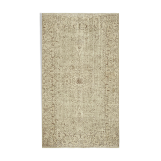 Tapis beige turc noué à la main 173 cm x 290 cm