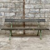 Former early 20th cast iron garden bench