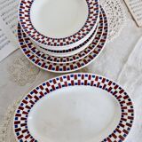 Part of a vintage Bandonviller faience table service, Joubert model, 14 pieces, early 20th century