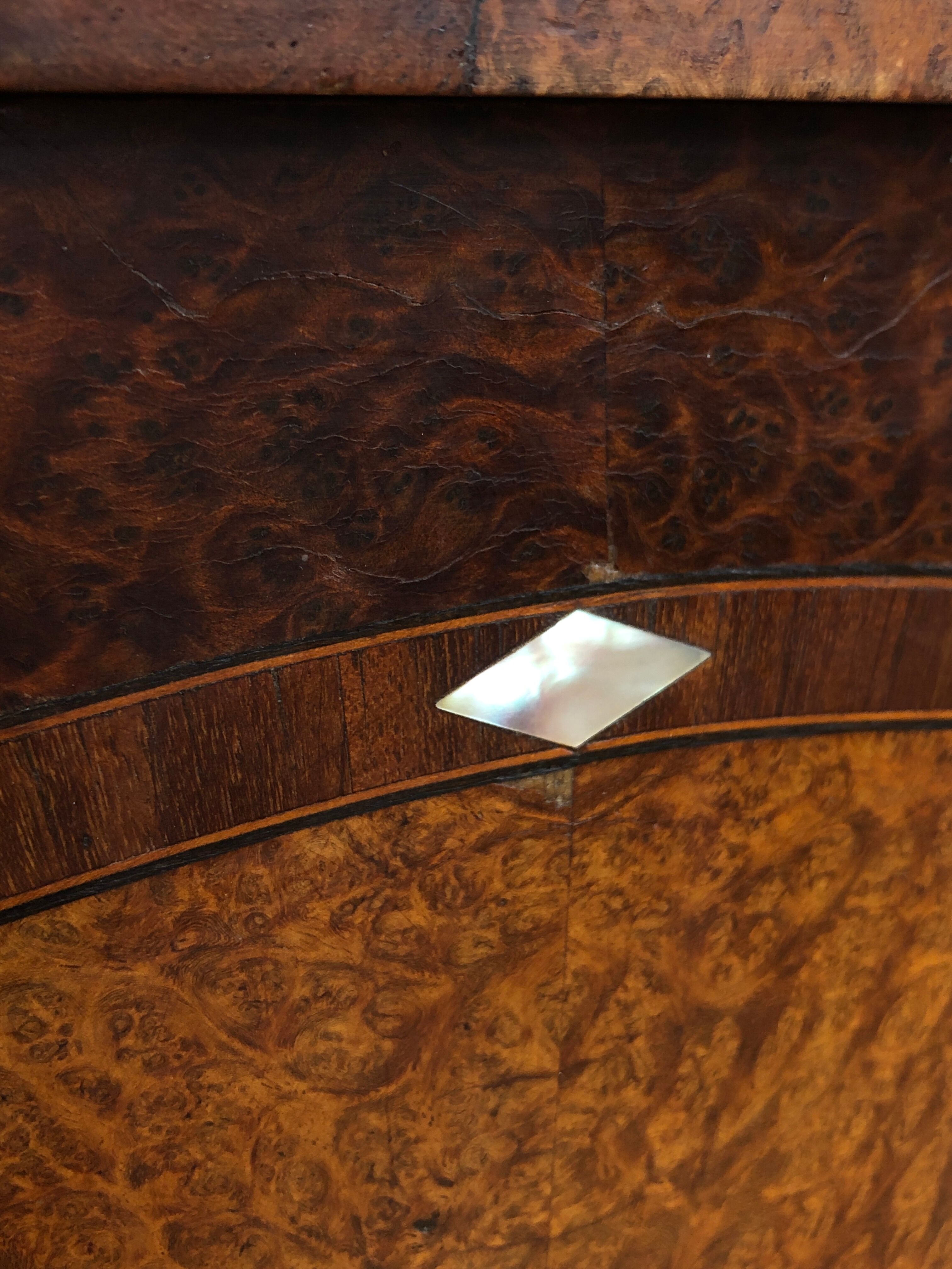 Marquetry bedside table