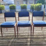 Set of 3 padded seat chairs