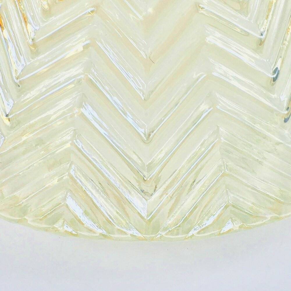 Geometric Amber Glass Wall Light/Ceiling Light from Limburg, Germany, 1970s