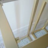 Paire de sellettes consoles dorées vintage 70’s signées Pierre Vandel