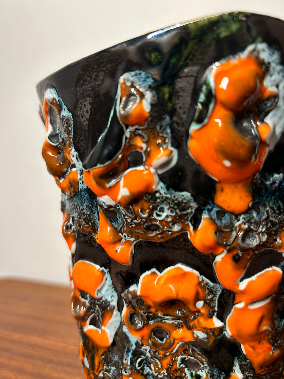 Vallauris ceramic lava vase from the 60s