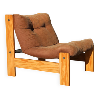 Chauffeuse pin et velours