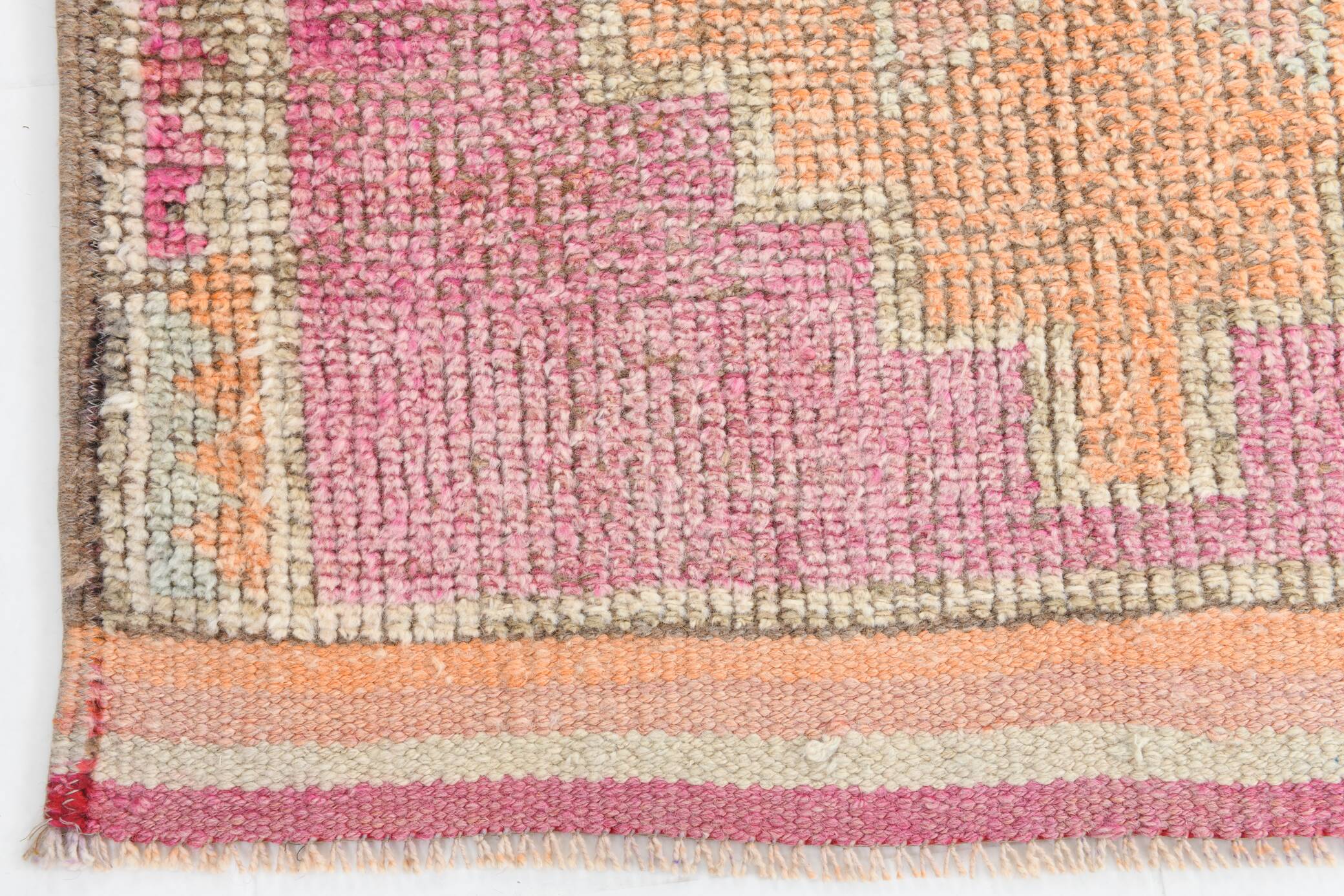 Tapis coureur vintage turc pastel rose 3x10, 97x310 cm