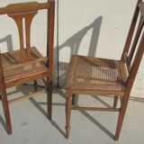Lot of 6 art deco chairs in walnut