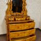Commode coiffeuse Louis-Philippe en loupe d'orme et frêne - env. 1840-1860