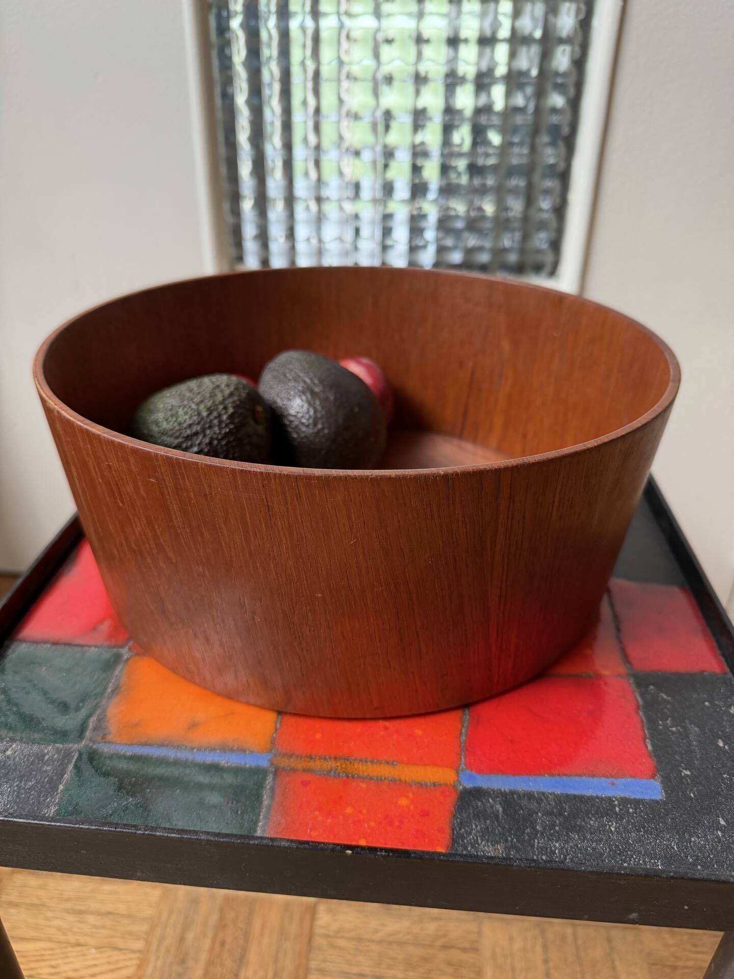 Servex, Sweden, teak fruit bowl, Scandinavian