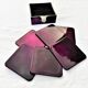 LOT of 6 purple lacquered coasters with their box around 1970