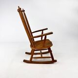 Rocking Chair vintage en chêne massif, 1960s