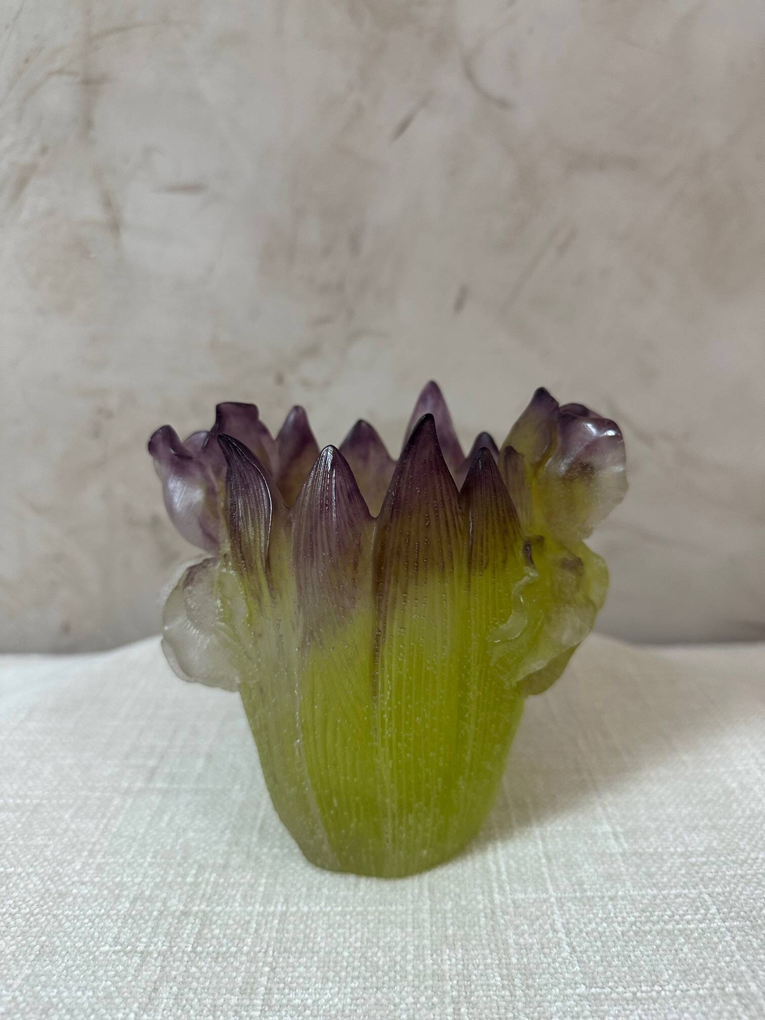 Daum glass paste vase