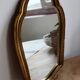 Antique gilded baroque mirror in wood – Distressed glass – Carved wood