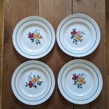 4 assiettes plates Mariette St Amand