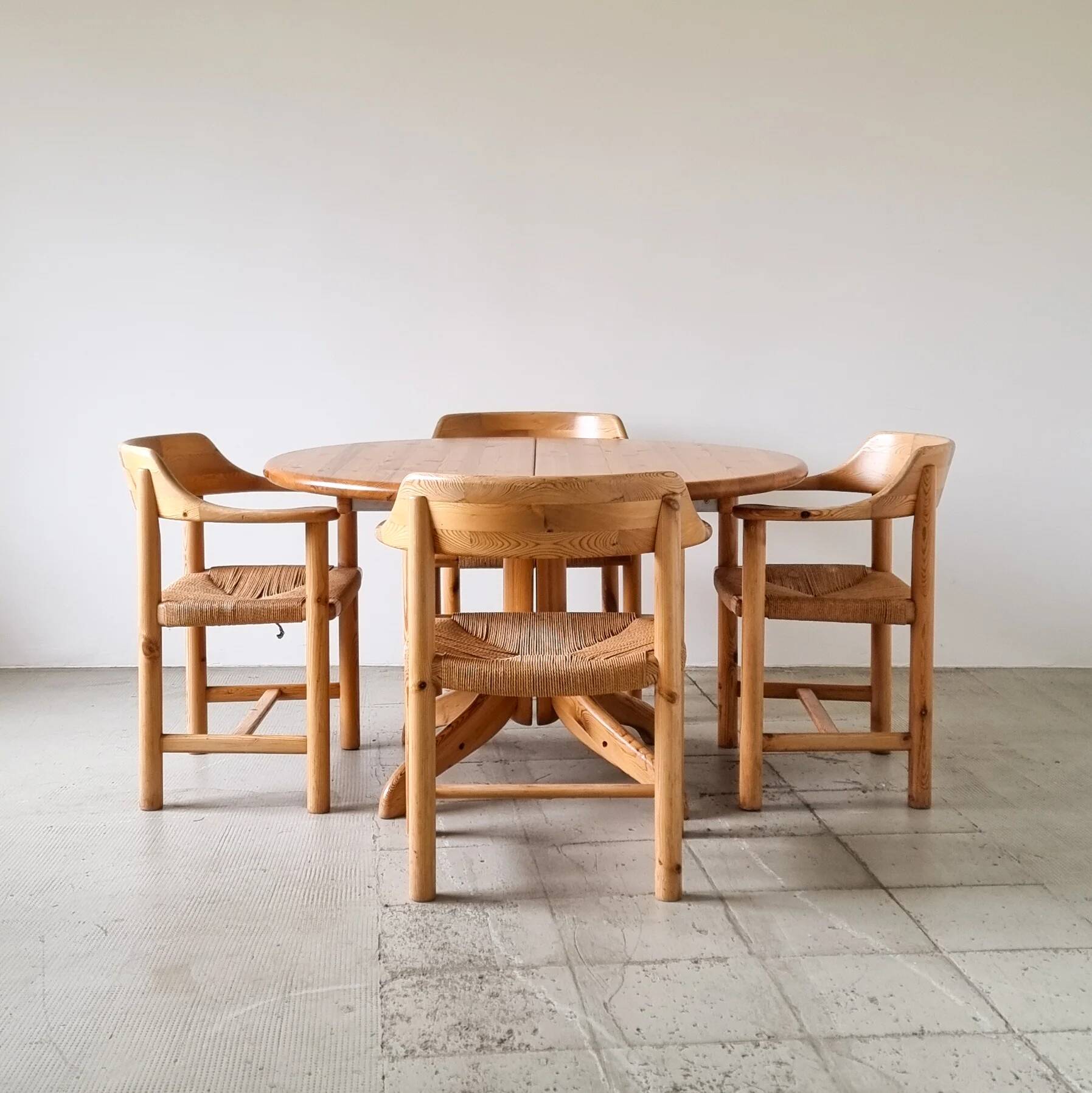 Dining chairs in pine wood by Rainer Daumiller - Set of 4