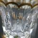 ST LOUIS Excellence - 4 large gold cut crystal wine glasses - H 22.4