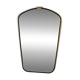Rearview mirror and free form from the 60s brass frame highlighted with black