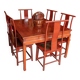 Set of 1 table + 6 antique Chinese chairs.