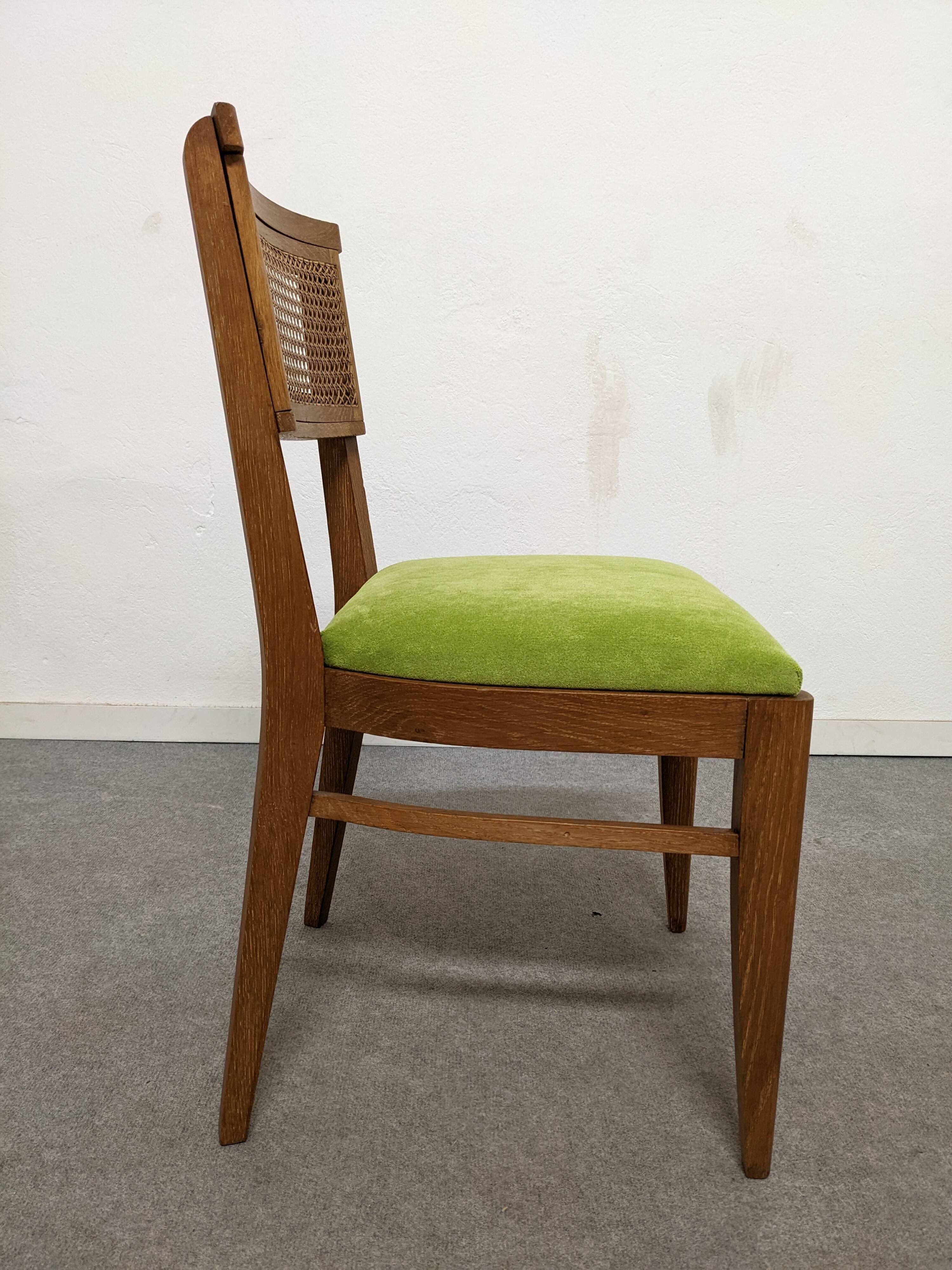 Paire de chaises cannées Art déco vers 1930