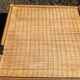 Table basse carrée en bois et rotin, années 70