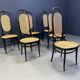 Thonet no. 207 dining chairs 'Long John', set of 6, 1985