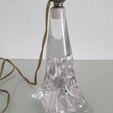 Twisted crystal lamp base - Cristallerie de Lorraine