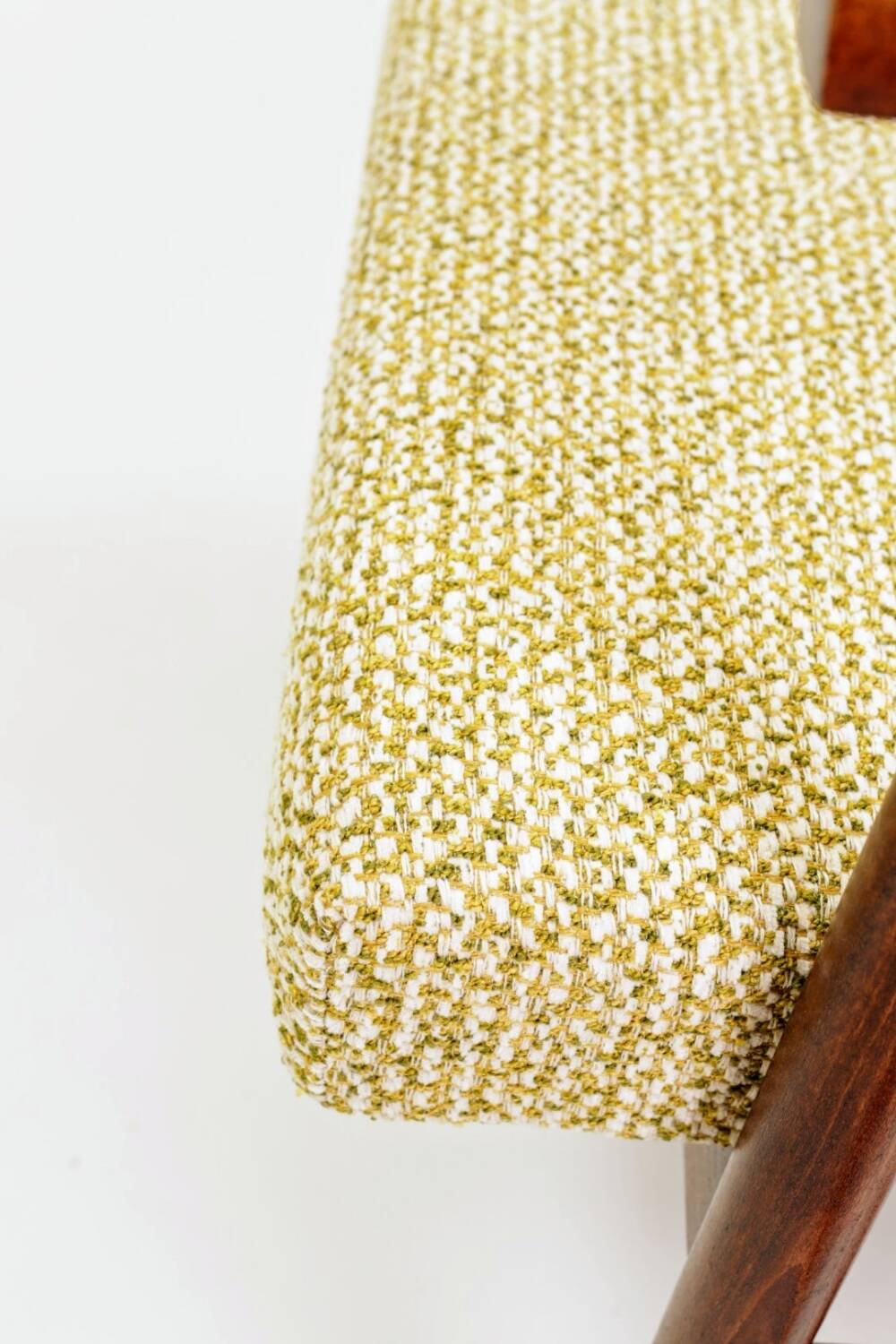 Vintage Nebula green boucle armchair 1970