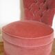 Fauteuil velours rose poudré chauffeuse style napoléon iii vintage