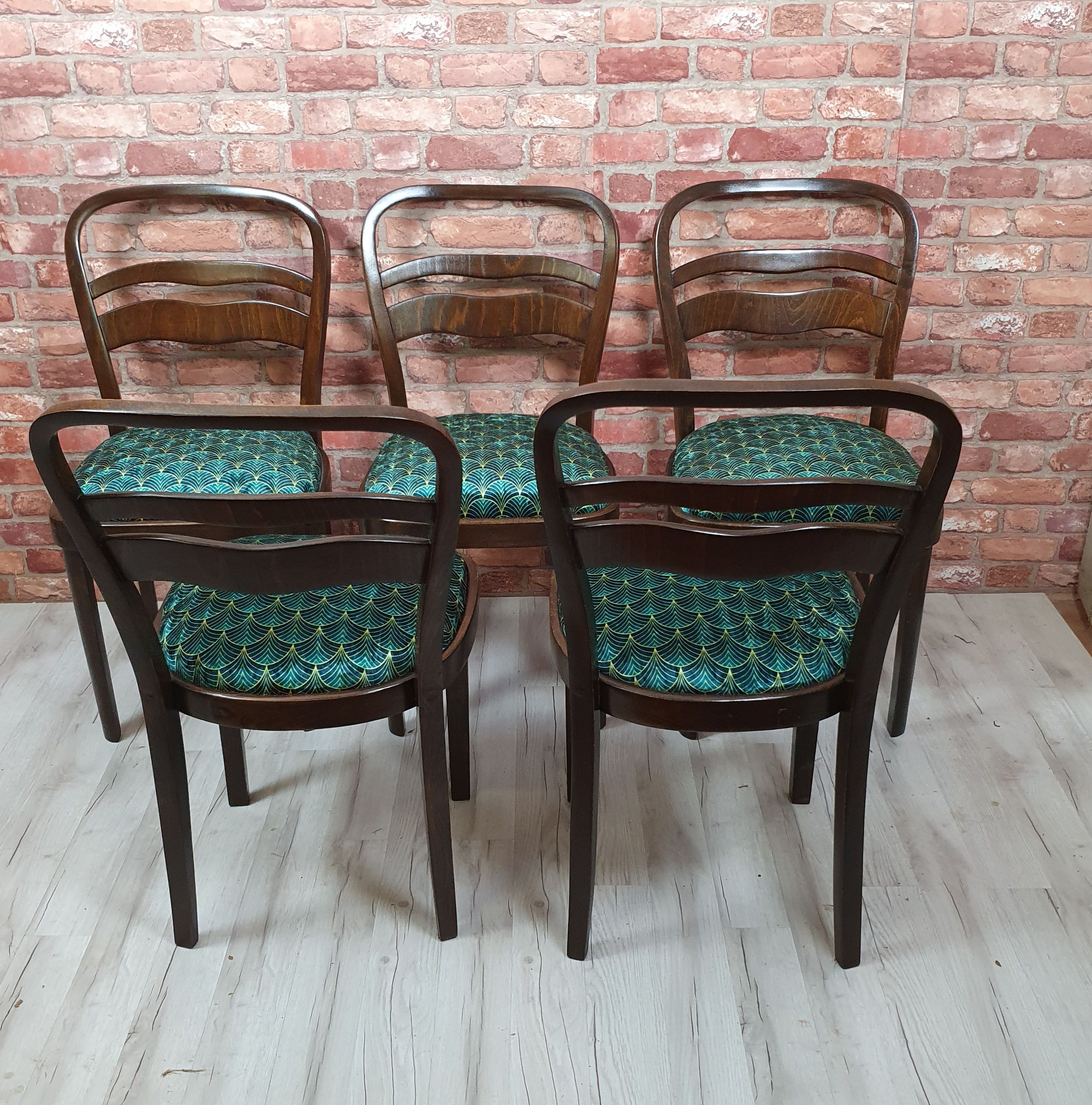 Chaises de salle à manger art déco rénovées