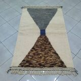 Authentic Moroccan wool rug handwoven, 250x150 cm