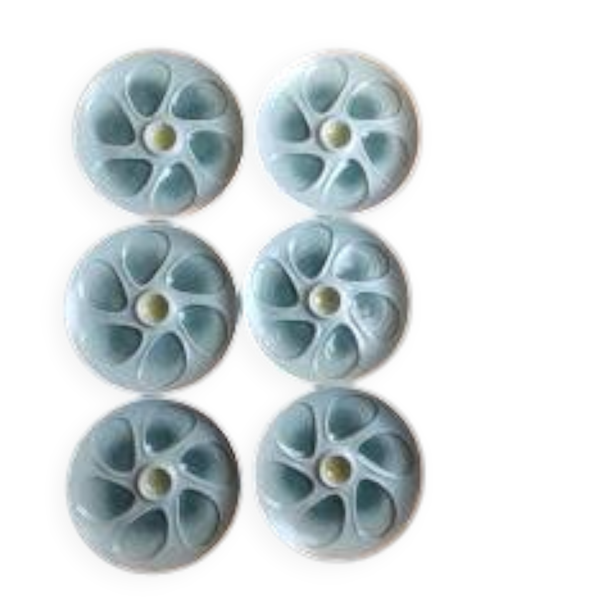 Salins france 6 assiettes à huîtres, 1960/70