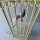 Chandelier suspension in metal, cage shape, from the 60s