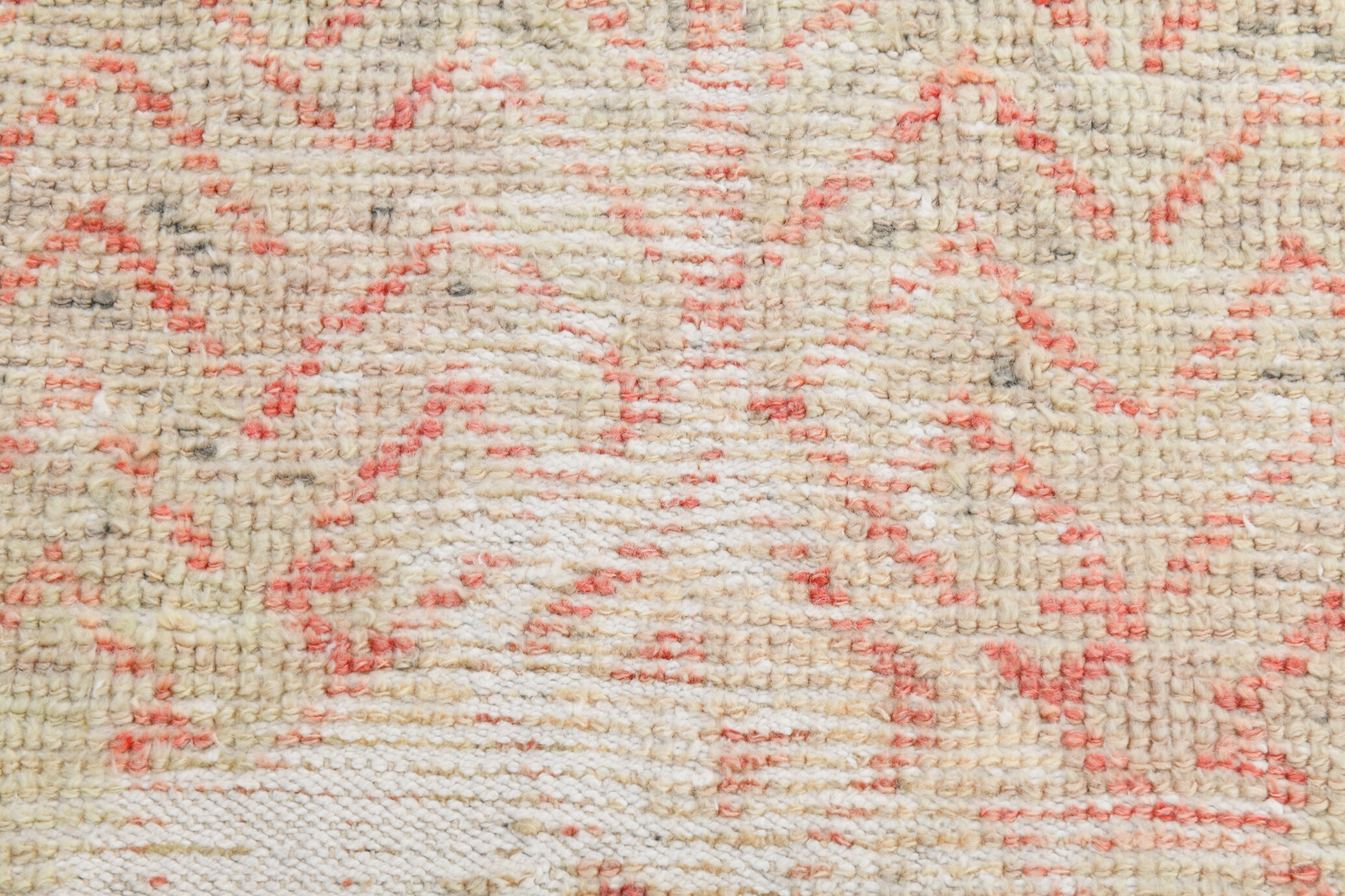 3x12 Red Beige Turkish Vintage Runner Rug,92x371Cm