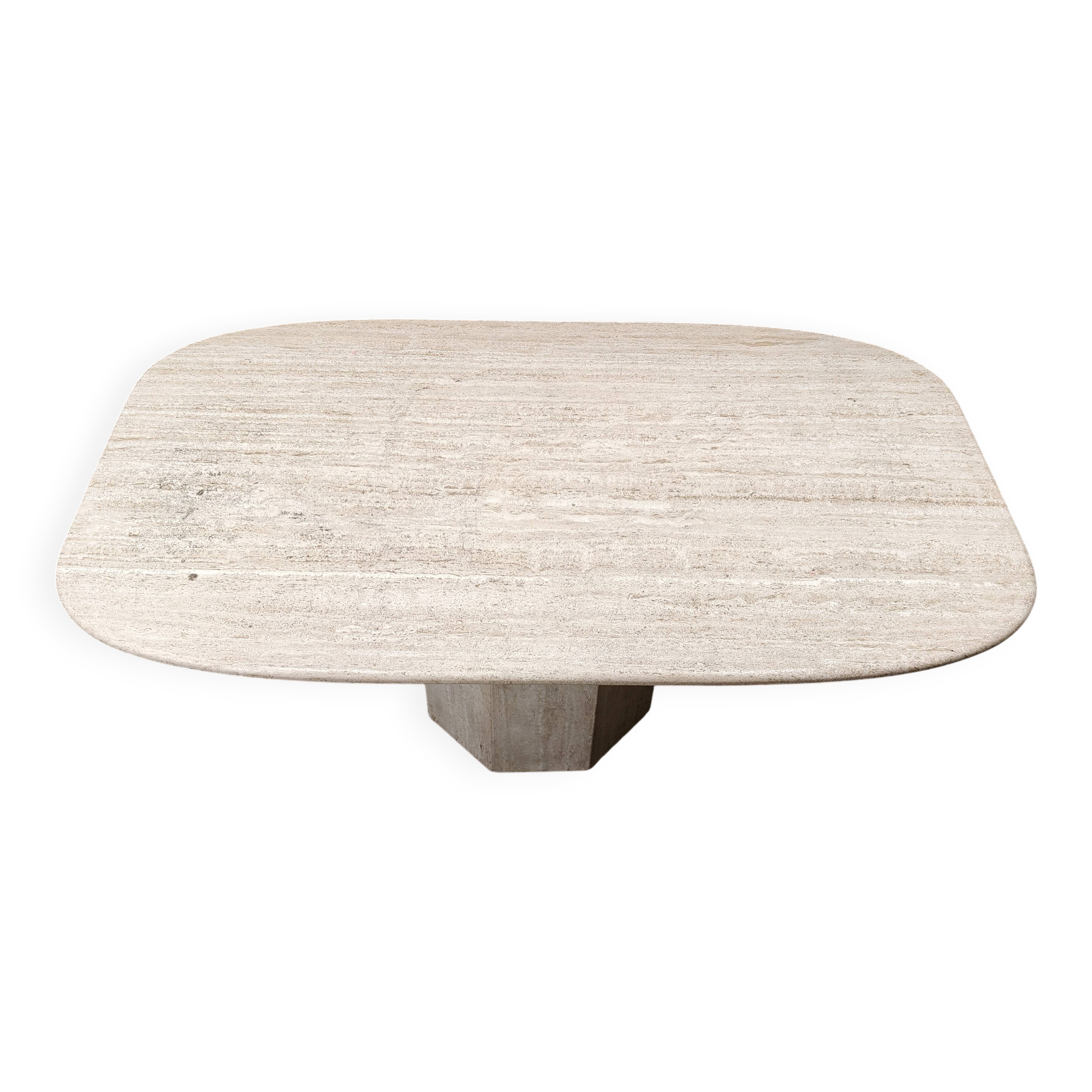 Vintage travertine dining table, 1970s