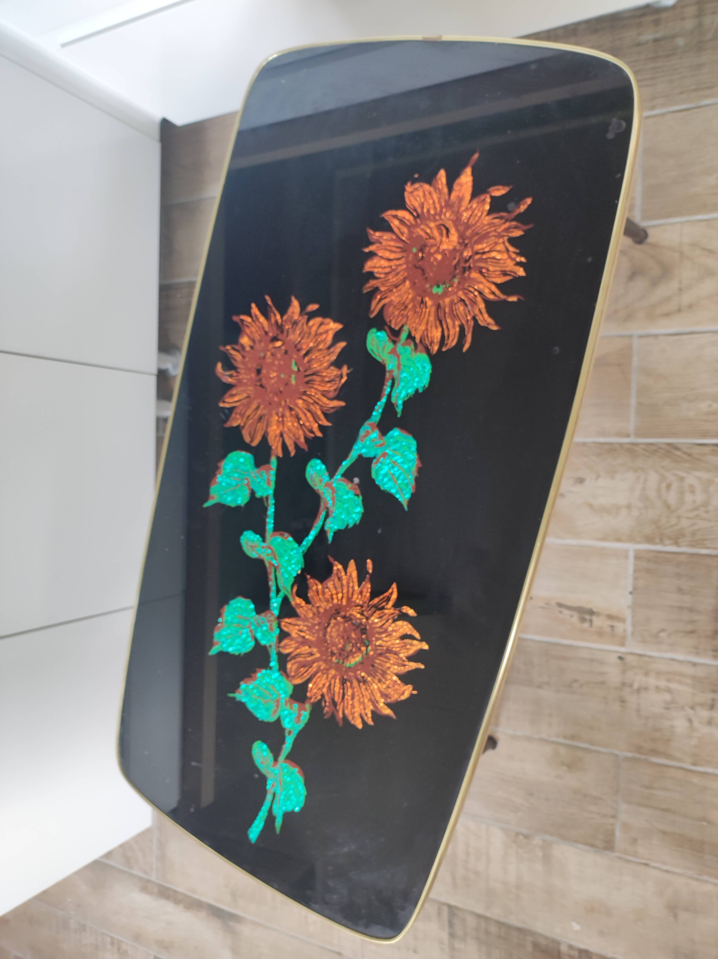 Coffee table cocktail feet compass vintage 60