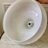 supension en opaline blanche design champignon années 70