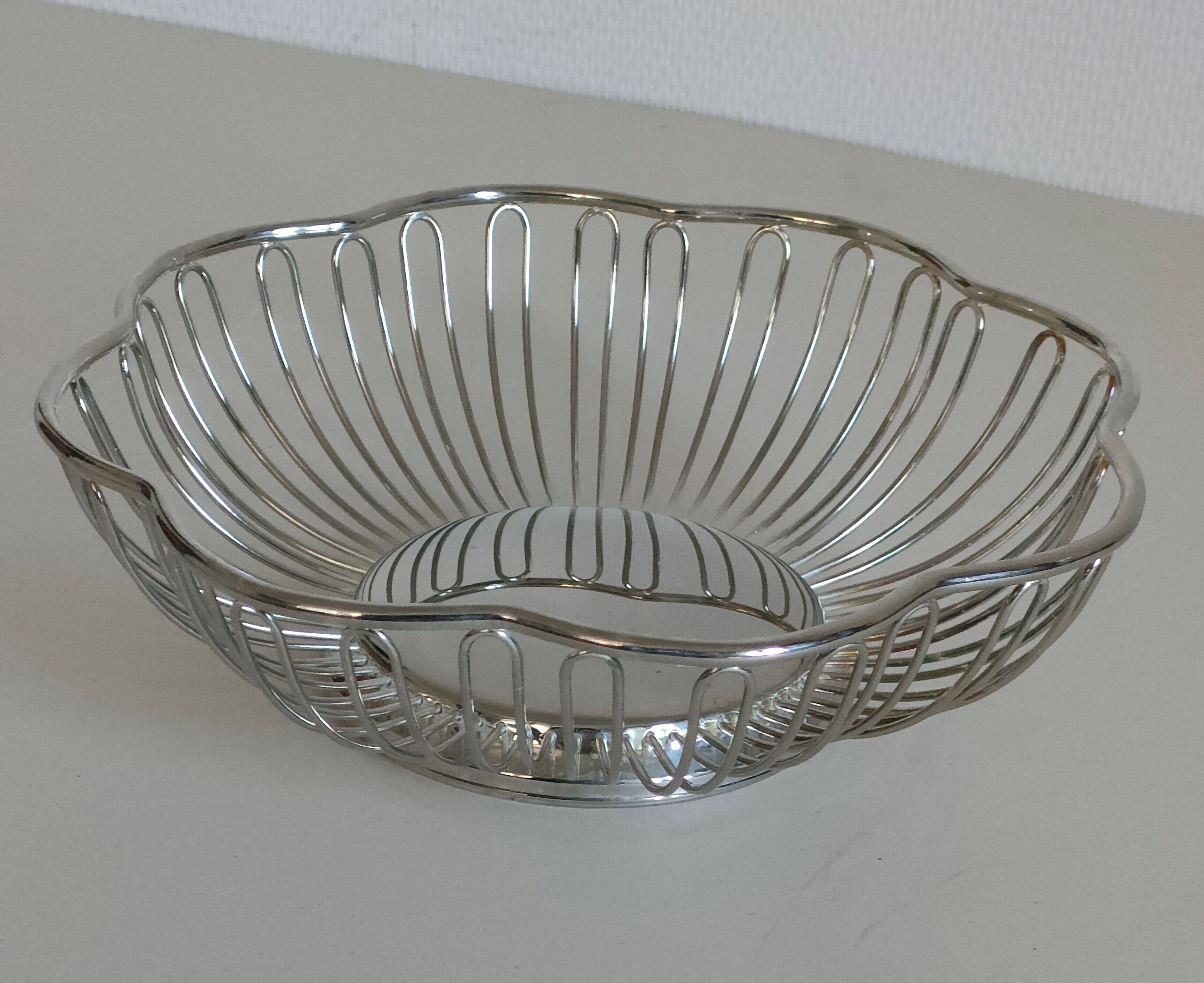 Silver metal basket