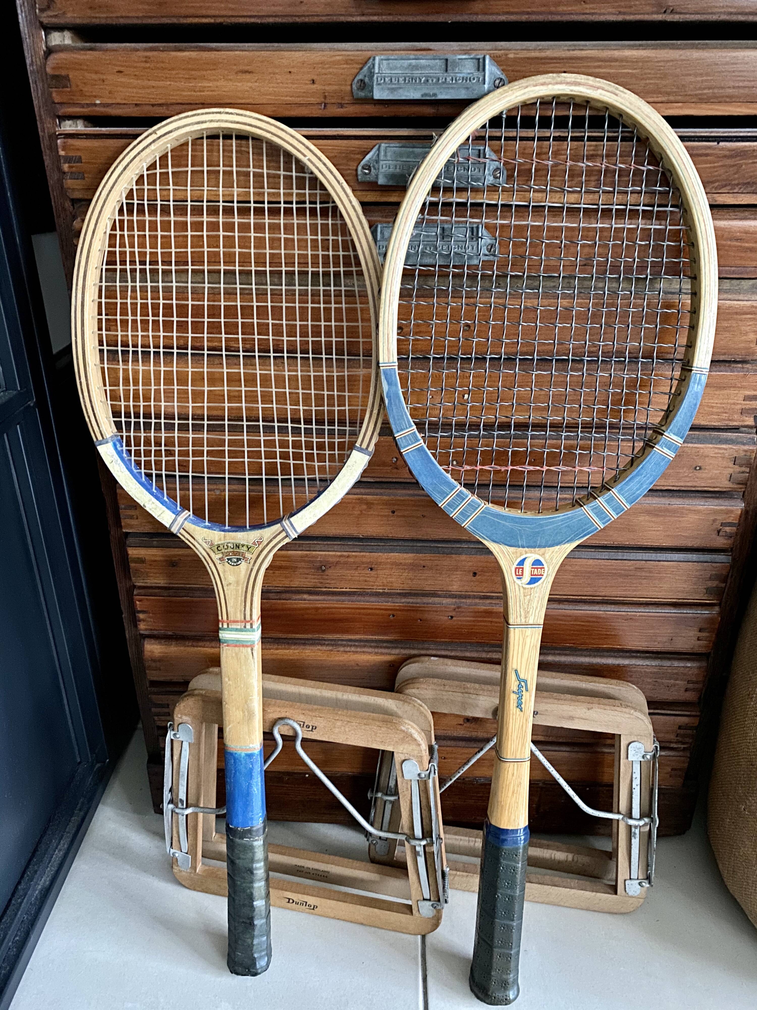 Pair of vintage tennis rackets