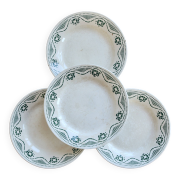 4 flat plates ironstone New Galleries Ennegé Paris - Model Ro